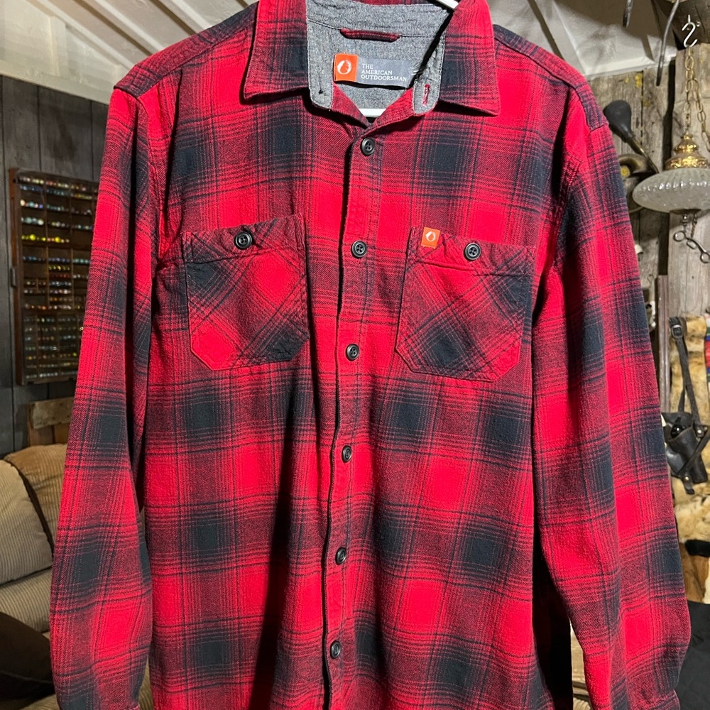 Red Plaid Men's Shirt by American Outdoorsman